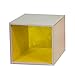 Produktbild iCube das Regal mit gelber Plexiglasscheibe in PREMIUM QUALITÄT