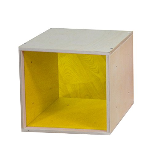 Preisvergleich Produktbild iCube das Regal mit gelber Plexiglasscheibe in PREMIUM QUALITÄT