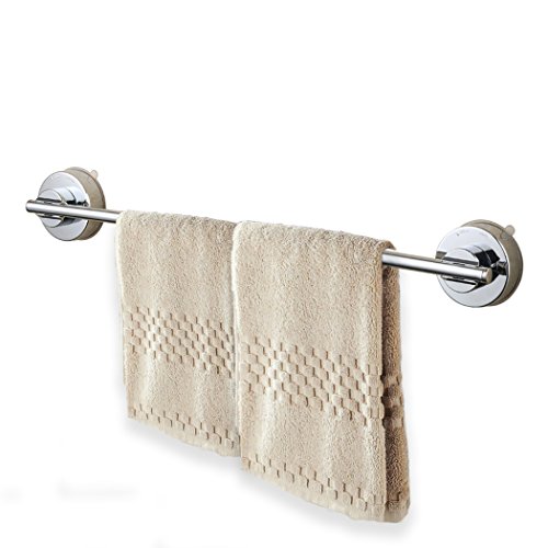 Preisvergleich Produktbild FUNRUI Handtuchstange mit Saugnapf, Edelstahl Handtuchhalter Ohne Bohren Wandhandtuchhalter für Bad Küche, 40 cm