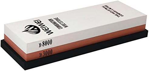 Lavoda 3000/8000 Grit Knife Sharpening Stone Combination Corundum Whetstone for Kitchen Santoku Knives ,Dual-sided with Waterstone Holder