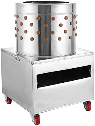 Worldhero Feather Plucking Machine 1500W Chicken Plucker Machine 275R/MIN Stainless Steel 50cm Diameter Chicken Plucker for Chicken Turkey and Other Birds (1500W 275R/MIN)