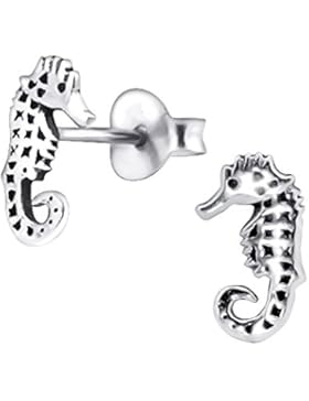 Laimons Kids Kinder-Ohrstecker Kinderschmuck Seepferd glanz Sterling Silber 925