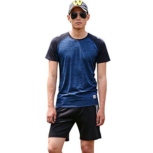 Quick Dry Atmungsaktiv Fahrrad Sportshirt Herren Kurzarm Ärmel Sommer Outdoor Fitness Funktionsshirt - 2