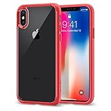 Spigen Ultra Hybrid - Custodia iPhone X con tecnologia Air Cushion e Protezione da goccia ibrida, Red