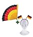 Produktbild Fußball Klamotten Haarreif Deutschland Fan-Haarreif 2 Flaggen Deutschland mit Fächer Deutschland Deutsch Fußball Deutschland Frauen WM Frauen Fußball 2019