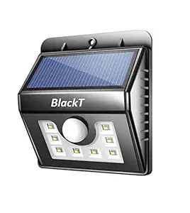 Blackt Electrotech Solar Lights 8 Led Wireless Waterproof Motion Sensor Outdoor Light For Patio, Deck, Yard, Garden With Motion Activated Auto On/Off