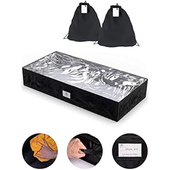 Unterbett Aufbewahrungstasche mit Sichtfenster - Staubfreie und