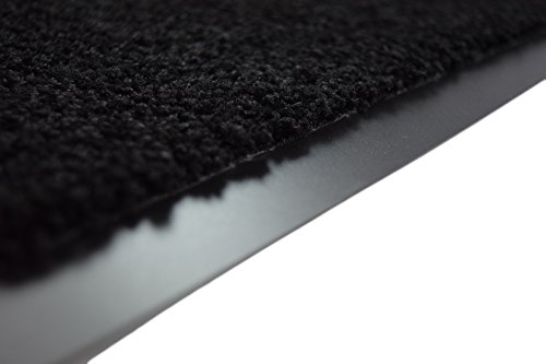 Premium Fußmatte in attraktiver Optik , Schmutzfangmatte, Fußabtreter, Türmatte 40x60cm oder 80x120cm, Matte, Schmutz-Fang-Matte, Sauber-Lauf-Matte, Fußmatte 4060cm oder 80120cm, Fuß-Matte, Waschmaschinen geeignet und Anti-Allergisch, für Restaurants, Gaststätten und Hotels (40 x 60 cm, schwarz) - 2