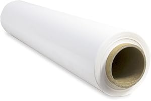 SIDI GLOBAL MARKET Film Blanco para Embalar, Film, Papel Film, Rollo de Plastico Protector Muebles, Cajas Mudanza, Plastico Cubretodo 50cm x 300m estirables - SIDI (1 und, Blanco)