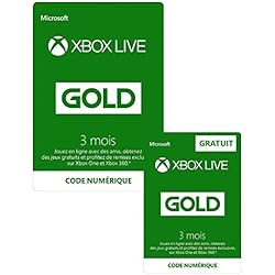 3 Mois Xbox Live Gold + 3 Mois GRATUIT | Xbox Live - Code jeu à télécharger