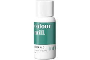 Colour Mill Colorante alimentare commestibile a base di olio, per crema al burro, fondente, pasta di zucchero, glassa e cioccolato, smeraldo, 20 ml