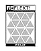 Produktbild REFLEKT! Dreiecke Silber (Design und Farbe wählbar) Reflektoren Aufkleber/Sticker – selbstklebend reflektierend Sicherheitsaufkleber für Fahrrad, Kinderwagen, Buggy, Helm, Fahrradhelm