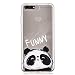 Produktbild HopMore Huawei Y6 2018 / Honor 7A Hülle Silikon Transparent Durchsichtig Clear Muster Design Bumper Ultra Dünn Huawei Y6 2018 / Honor 7A Handyhülle Schutzhülle Case Cover Slim TPU One Piece - Panda