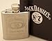 Produktbild Flachmann, aus Leder und Edelstahl, mit Jack-Daniels-Design, 75 ml (2,5 oz).