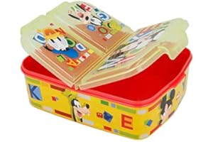 BABYMOTION Mickey Mouse Kinder Brotdose, Lunchbox, Sandwichbox, Bentodose: Eiskönigin 2 Anna Elsa Frozen PJ Masks, Spiderman, Avengers, Disney, Paw Patrol, Cars Kindergarten, Geburtstag (Mickey Mouse)