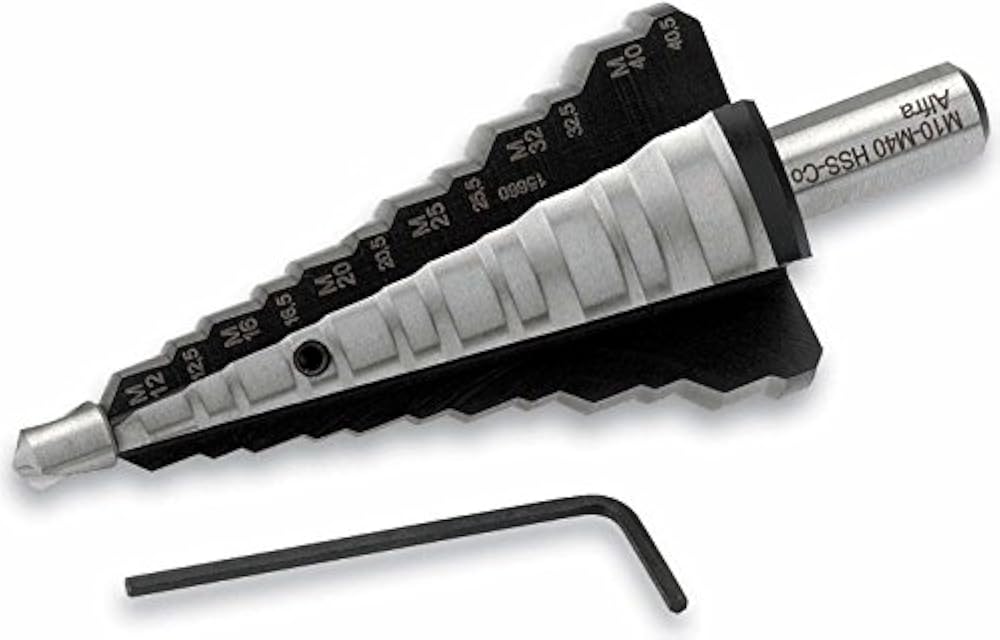 сверло ступенчатое по металлу haupa. Hss step drill 4-32 мм по металлу. набор сверл ступенчатых 3(4) шт. сверло ступенчатое 4-52мм "vertex". ступенчатое сверло а 21.