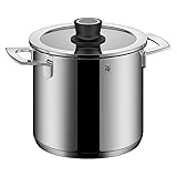 Material: Cromargan Edelstahl 18/10 poliert - rostfrei, spülmaschinengeeignet (ohne Thermometer), backofengeeignet, hitzebeständig bis 250° (mit Deckel 180°C/ Thermometer 100°C). Glas. Silikon. Made in Germany
