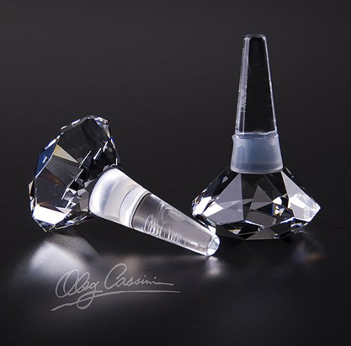 Flaschenstopfen DIAMOND Set 2 Stück aus Lichtkristall / Designer Oleg Cassini