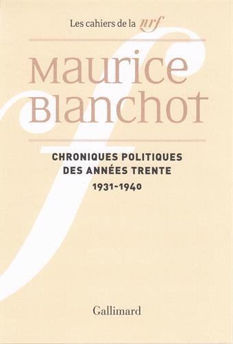Chroniques politiques des années trente : 1931-1940