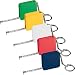 Produktbild 5x Stahlbandmaß 1m / mit Schlüsselanhänger / Farbe je 1x gelb,grün,weiß,blau,rot