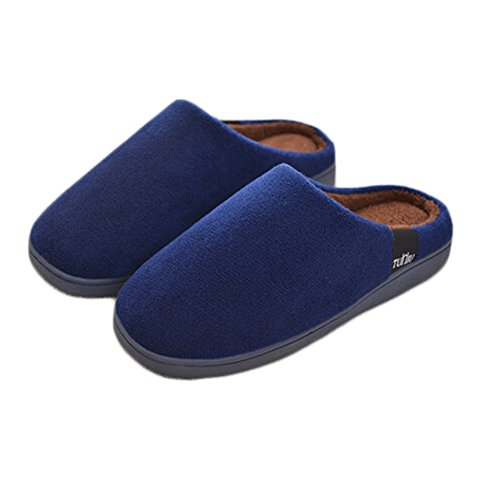 Warm & Cozy Indoor Plush House Slipper For Men, Navy