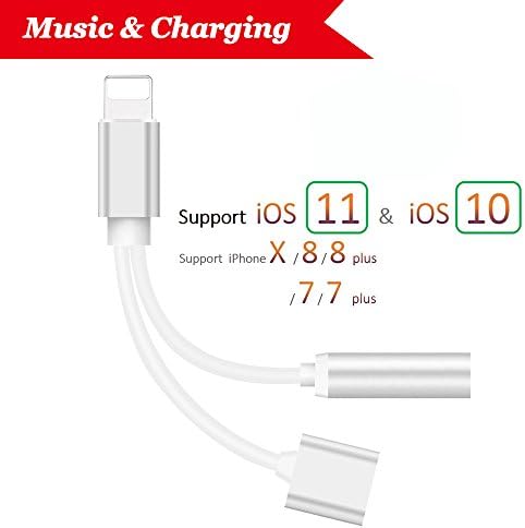 Lightning to 3.5mm Headphone Jack Adapter Jack for iPhone X 10 iPhone 8/8 Plus iPhone7/ 7 Plus iPod iPad.Connector AUX Converter Earphone Adaptor Accessories . metal Audio Jack Headphone Cable Earbud Adapter Lightning Connector Converter Earphone Adaptor Accessories . Support iOS 10.3 or 11 later