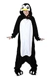 Tier Pyjamas Cosplay Kostüm -Karneval Schlafanzug Onesies Jumpsuit Erwachsene Unisex Kigurumi (X-Large, Schwarz-Pinguin)