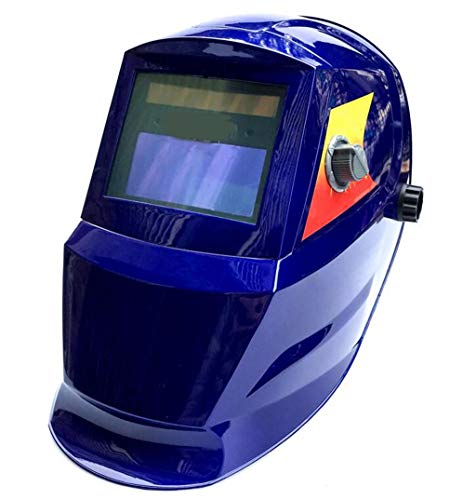 Preisvergleich Produktbild JSHFD Solar Schweißhelm Automatische Dimmung Einstellbare Schweißmaske Argon Schweißer Schweißkappe Schweißmaske Bildschirmschutz (Color : Blue)