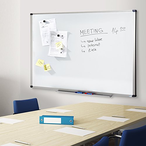 MOB Whiteboard Economy | Testnote 1,5 | schutzlackierte Magnettafel – im stabilen Alurahmen | als Magnetwand, Memoboard – 60×90 cm - 2