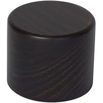 Socle Circulaire En Bois Massif - Finition Vernis Noyer - Diamètre 6,5 Cm, épaisseur 3 Cm