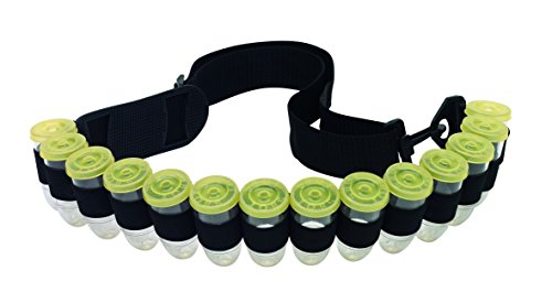 Schnapsglas Patronengurt – Das Gadget für die Grillsaison – Brustgürtel mit 14 Kunststoff Schnapsbechern mit Deckel von geschenkartikel-shopping - 2