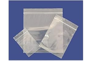 100 2.25" x 3" GRIPWELL® Grip Seal Bags | Reusable Clear Plastic Bags | Strong Resealable Zip Lock | Polythene Packaging for Food Storage Jewellery Medicine Herbs 5.6cm x 7.5cm