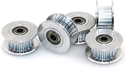 5x GT2 20Teeth Toothed 3mm Bore Aluminum Timing Belt Idler Pulley for 3D Printer 6mm Width Timing Belt (20T Bore 3mm)
