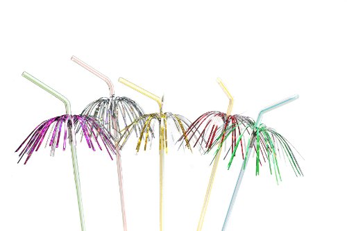 IMS Party 300374 Trinkhalme-Flexi "Regenbogenbaum", Durchmesser 5 mm x 240 mm, 50 Stück, gestreift