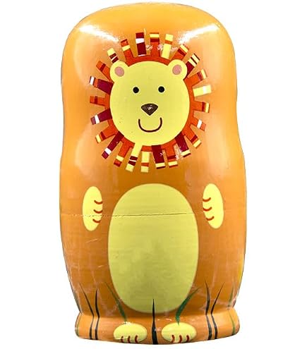 BTLIGE 10 Layers Russian Nesting Dolls Toys,Cute Yellow Duck Wooden Nesting Toys Stacking Ducks Prank Lovely Animal Stacking Dolls Home Decoration Ed