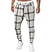 Produktbild Zolimx Herren karierte gestreifte Hose weiß, Herrenmode gestreifte lange Jeans Slim Fit Hosen Kausal Hosen in voller Länge