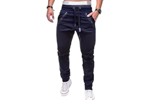 Tomwell Hommes Pantalon Cargo Homme Jogging Bas de Survêtement Slim Fit Pantalon de Sport Jogging Mode Pantalon Travail de Loisirs Casual Workout avec Poches
