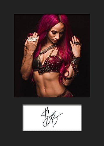SASHA BANKS WWE #3 | Signed Mounted Photo Reprint | A5 Size to Fit 6x8 Inch Frames | Machine Cut | Photo Display | Present Gift Collectible