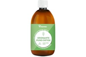 Drenante Puro Detox Vitavea - Drenante Cellulite 500 ml - Detox da Bere - Drenante Forte Controllo Peso - 8 Piante Naturali - Gusto Ribes Nero