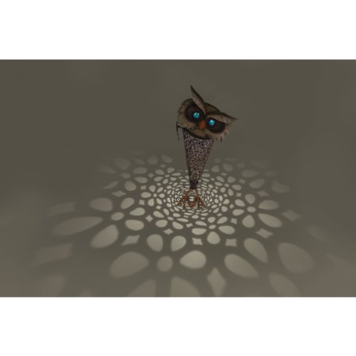 insatech LED Solar Solarleuchte Metallfigur EULE Gartendeko Figur - 6