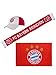 Produktbild FC Bayern München Fan-Set Stadion, mit Schal, Fahne, Cap für echte FCB Fans
