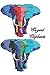 Produktbild Elegant Elephants: 124 Page Softcover, Has Both Lined and/or Blank Pages with an Elephant Border, College Rule Composition (6” x 9 “) Boho Four Multi