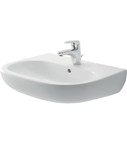 Duravit Lavabo D-Code 60x46 Cm Bianco – Con Troppopieno E Foro Rubinetto – Modello 2310600000