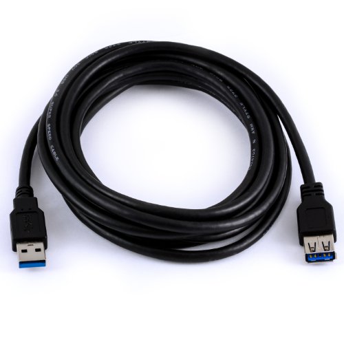 3,0m (Meter) – CSL – USB 3.0 Super Speed Verlängerungs-Kabel | Stecker A zu Buchse A | Kabel Verlängerung | bis zu 5 Gbit/s | schwarz - 2