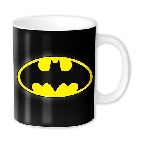Preisvergleich Produktbild Batman Tasse Logo Schwarz mit Gelbem Logo,Innen W