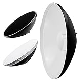 beauty dish faltbar Beauty Geschirr produzieren ihre einzigartige Lichtqualitäten durch Prellen das Licht von der Rückseite des Deflektorschüssel (befindet sich vor dem Blitzröhre) in einen parabolischen Reflektor.