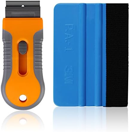 Clean Mini glass scraper, Vaxiuja Rubber Squeegee Quartet Scraping for Wall Floor Cleaning，window film remover, Car Sticker