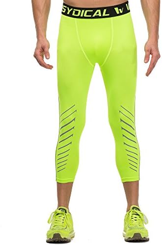 Men's Compression Capri Leggings Workout Running 3/4 Pants