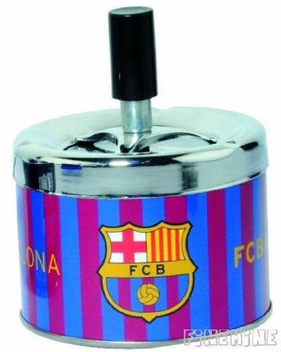 2 Stück FC BARCELONA Schleuder-Ascher Drehaschenbecher NEU+OVP - 2