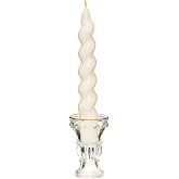 Yılbaşı 2'li Twirl Glow Beyaz Şamdan Mum Seti (18 cm)